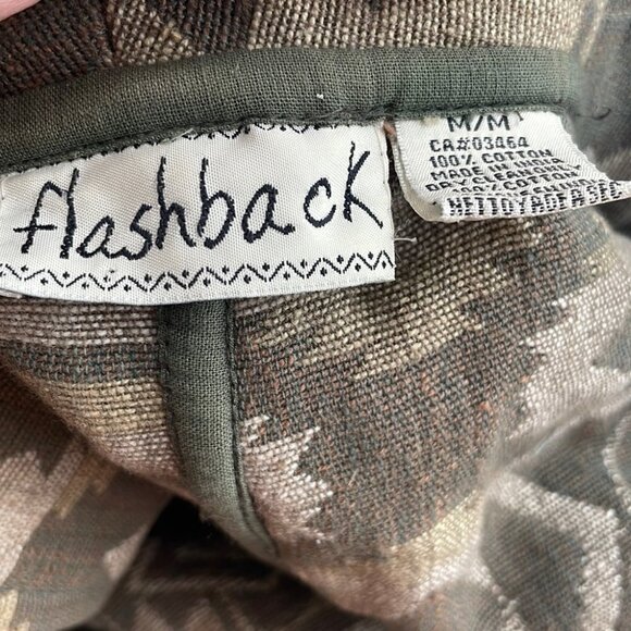 Flashback 100% cotton southwestern jacket bolero neutral button closure sz m - Picture 4 of 7